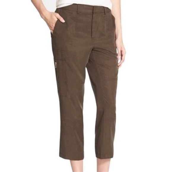 Vince Camuto Brown Cropped Pants - Picture 1 of 8